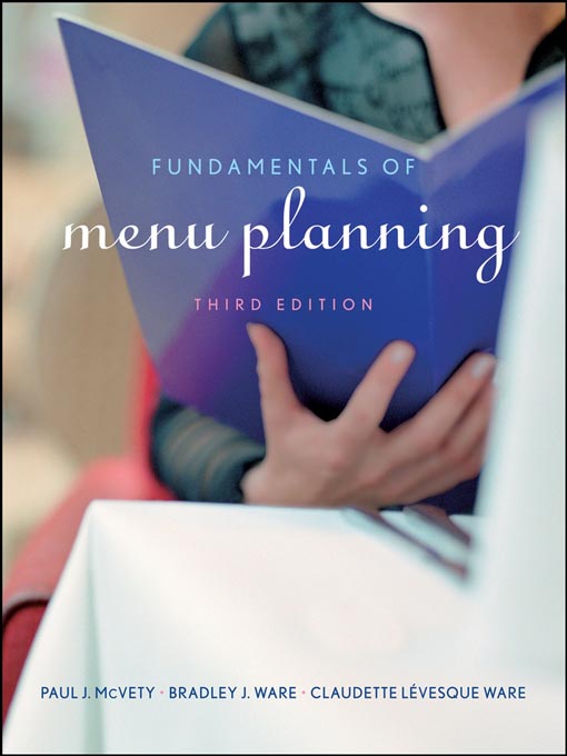 Title details for Fundamentals of Menu Planning by Paul J. McVety - Available